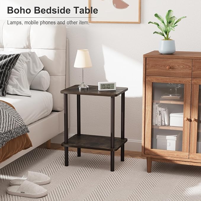 Apicizon 2 Tier End Table Set of 2, Small Side Table - Image 6