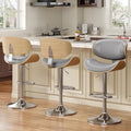 YaFiti Bar Stools Set of 3, Bentwood Adjustable Height Swivel Bar Stools by YaFiti