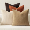 MIULEE Fall Decorative Throw Pillow Covers Chocolate Brown Rust 18x18 | Set of 4 by MIULEE