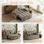 hansones ​66" Multi-Functional Pull-Out Sofa Bed - Image 5
