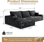 AUGOP 108" Sectional Couches for Living Room Modern Modular Sofa - Image 2