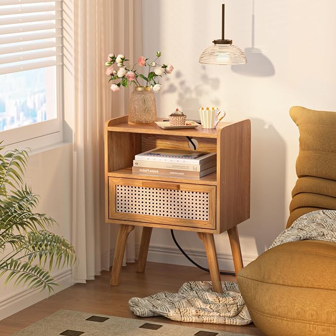 Lerliuo Rattan Nightstands Set of 2 - Image 7