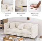 DAMAIFROM 75" Sofa Couch Mid Century Modern Velvet Couch Tufted Button Sofa - Image 4