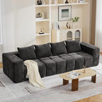 119" Oversized 3 Seater Boneless Couch, Comfy Cloud Modular Sectional Sofa by CACFTII