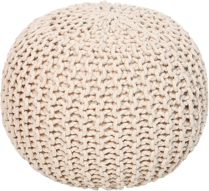 REDEARTH Round Pouf Ottoman by REDEARTH