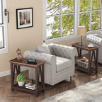 ChooChoo Farmhouse End Table, Rustic Vintage Narrow End Side Table - Image 2