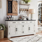 JXQTLINGMU 66" Farmhouse Buffet Cabinet by JXQLINGMUFurniture