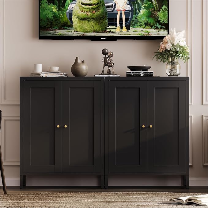 YAUWOH Small Metal Cabinet, Bathroom Storage Cabinet - Image 5