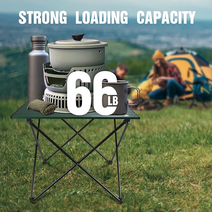 VILLEY Portable Camping Side Table, Ultralight Aluminum Folding Beach Table - Image 6