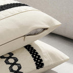 MIULEE Set of 2 Black Boho Decorative Pillow Covers 20x20 Inch | Farmhouse - Image 5