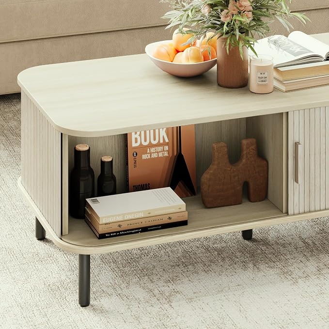 ONBRILL 47.2 Inch Mid Century Modern Coffee Table - Image 4