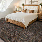 Vintage Washable Dark Brown Rugs - Image 3