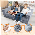 MeMoreCool Modular Kids Sofa, 10-Piece Foam Sectional Couch - Image 7