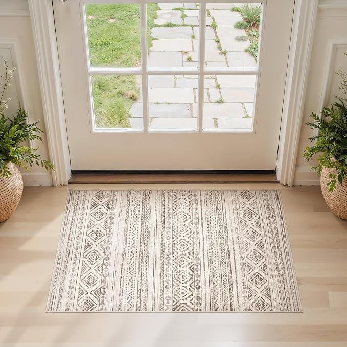 cotiled Washable 2x3 Entryway Rugs: Boho Moroccan Soft Small Rug | Solve Modern - Image 2