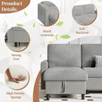 Walsunny 77" Sectional Sleeper Sofa - Image 6