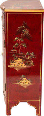 Red Lantern Artisan Crafted Lacquer Storage Cabinet - Image 5