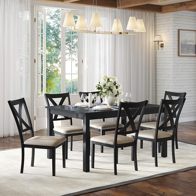 AMERLIFE 7-Piece Farmhouse Dining Table Set by AMERLIFE
