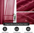 SpaceDresser Check Sheer Curtains 90 Inches Long - Image 4