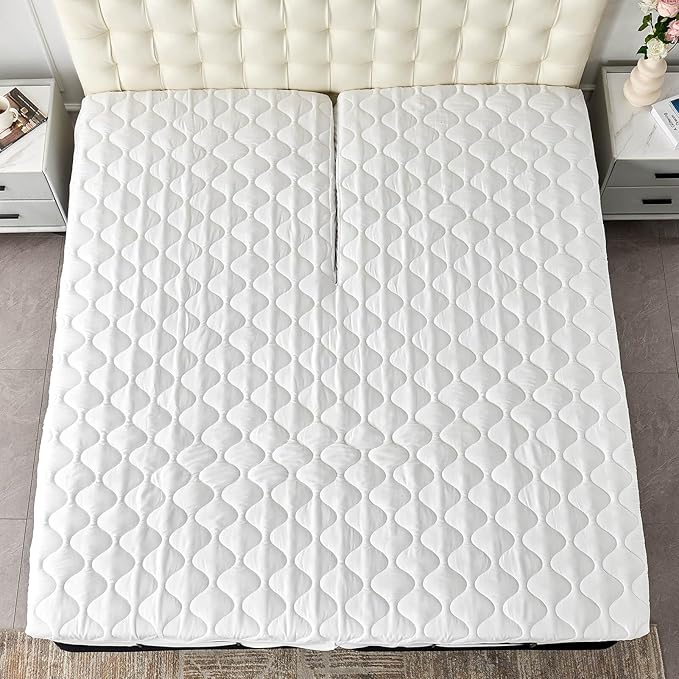 Quilted Waterproof Split Top California King Mattress Protector Pad - Image 5