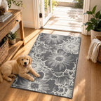 Findosom Washable Area Rug 3x5, Non Slip High-Low Textured Floral Rugs - Image 7