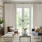 60 Inch Wide Pinch Pleated 100% Blackout Curtains 102 Inches Long, Natural | - Image 5
