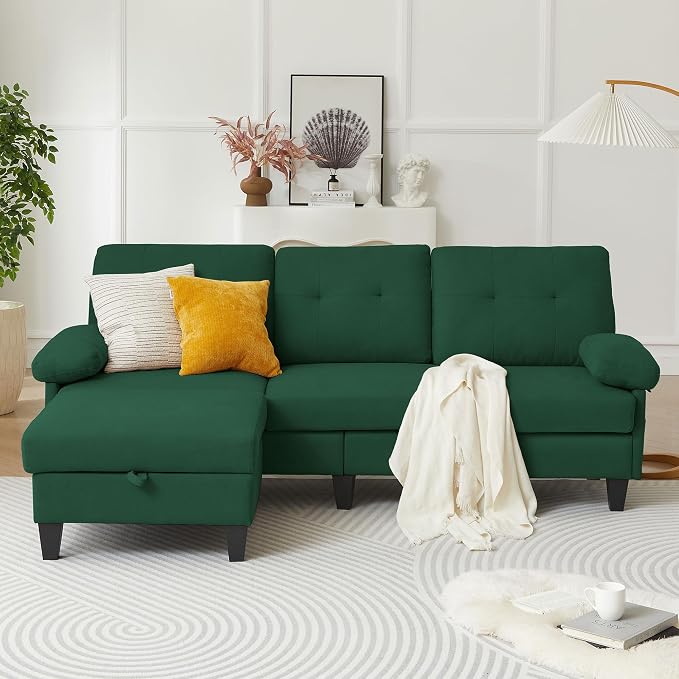 Sectional Sofa Couch for Living Room, Deep 3-Seater L Shaped Couches - Image 7