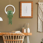 Der Rose 2 Pack Fake Plants Hanging Artificial Succulents Plants in White Pots - Image 2