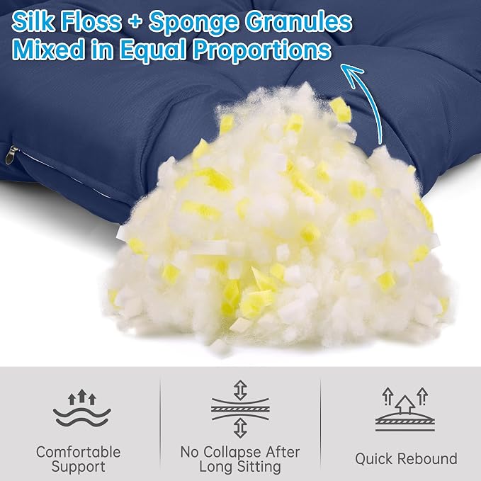 Adirondack Chair Cushion Tufted Waterproof Outdoor Rocking Chair Cushions - Image 6