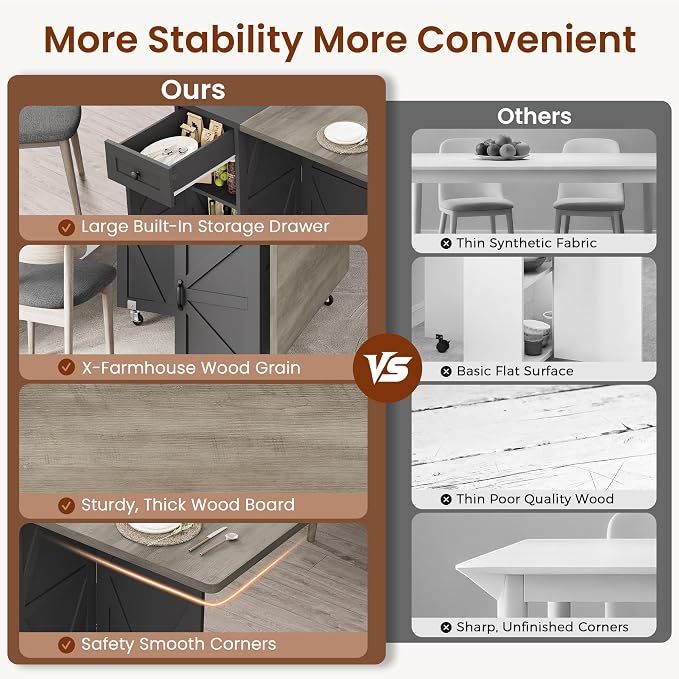 Jocoevol Space Saving Folding Dining Table - Image 6