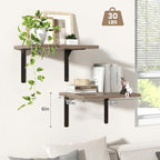 Fun Memories Floating Shelves for Wall, 12 Inch Deep Floating Shelves Set of 2 - Image 4