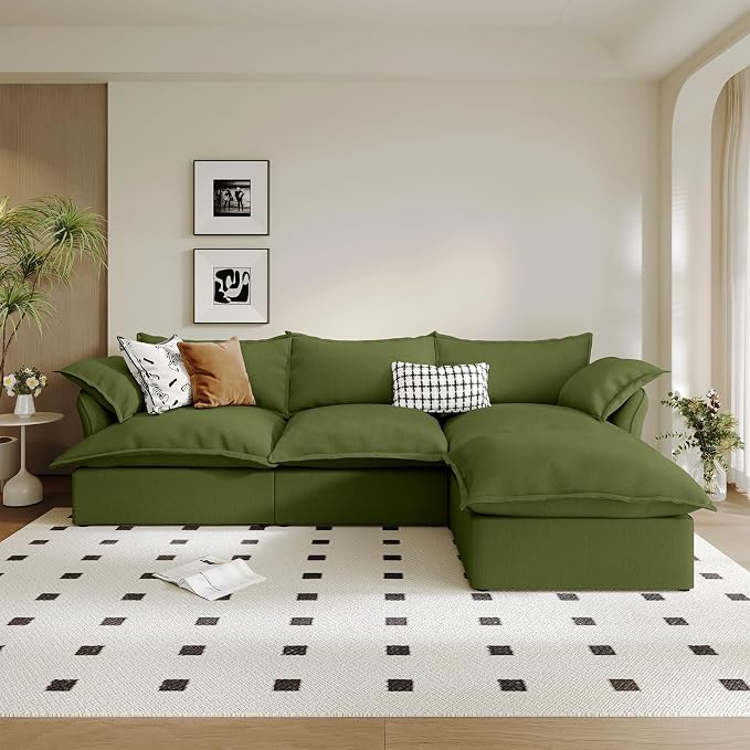 Cloud Sectional Sofa, Down Fill Sectional Sofa, Detachable Couch Cushion Covers by Gtilzria