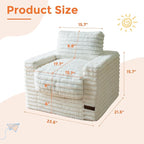 MAXYOYO Kids Bean Bag Chair, Comfy Faux Fur Bean Bag Sofa - Image 2