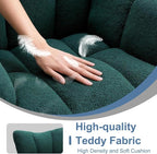 DUMOS Rocking Chair with Wing Backrest, Teddy Comfy Upholstered Indoor Reading - Image 7