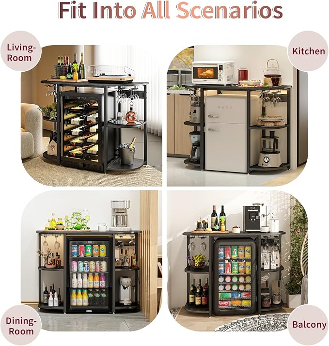 METYERRY Mini Fridge Cabinet Stand - Image 9