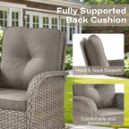 Belord 5 Piece Swivel Rocker Glider Outdoor Chairs Set of 2 - Image 5