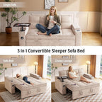 65'' 3-in-1 Convertible Sofa Bed - Image 3