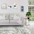 5x7 Area Rugs for Living Room Bedroom Dining Room Washable Brown Grey | Soft - Image 9