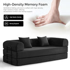 79" Convertible Sofa Bed with Fixed-Shape Frame & Removable Armrests, Modular - Image 7