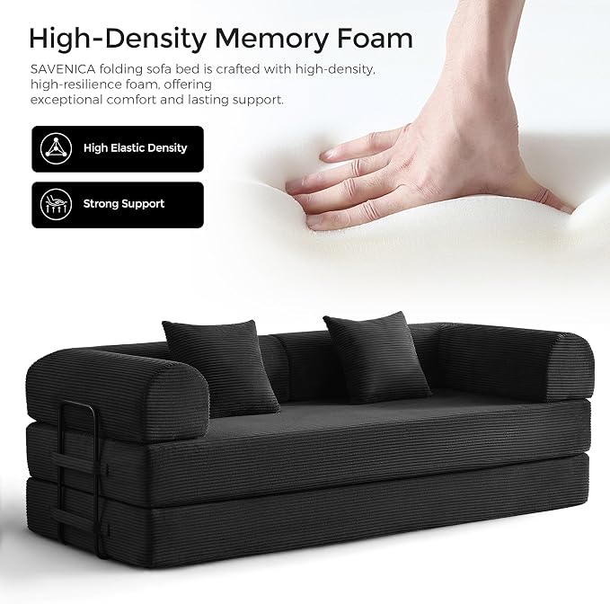 79" Convertible Sofa Bed with Fixed-Shape Frame & Removable Armrests, Modular - Image 7