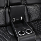 Lexicon 118" Power Reclining Sectional Sofa, Wall Hugger, 2 Recliner Seats - Image 22