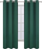 Green Blackout Curtains 34 x 84 Inch Length/Set of 2 Curtain Panels/Thermal - Image 2
