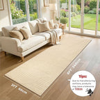 Findosom Washable Runner Rug 2x8, Geometric High-Low Textured Non Slip Hallway - Image 2