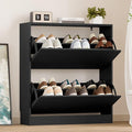 BORNOON Shoe Cabinet with 2 Flip Drawers, Slim Narrow Shoe Storage Cabinet by BORNOON