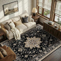 RELEANY Area Rugs 5'x7' Washable Non-Slip, Floral Vintage Distress Print by RELEANY