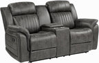 Lexicon Recliner Living Room Set, Home Theater Seating, Manual Polished - Image 4