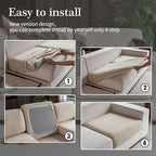 OHSIO Sectional Couch Covers, Wear Resistant Stretch Sofa Covers Washable Soft - Image 7