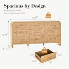 Curved 9-Drawer Dresser for Bedroom, Vanity Desk TV Stand for Living Room - Image 2