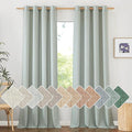 NICETOWN Linen Sage Green Curtains 96 inches Long by NICETOWN