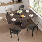 Jocoevol Space Saving Folding Dining Table, Farmhouse Foldable Dining Table - Image 3