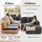 Welzona 75" loveseat Sofa, Comfy Chenille Love Seat, Wood Frame Small Couches - Image 3